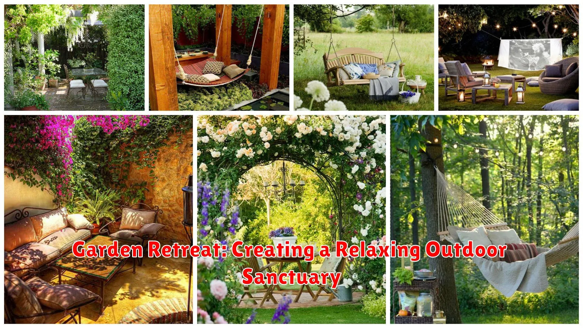 Garden Retreat: Creating a Relaxing Outdoor Sanctuary